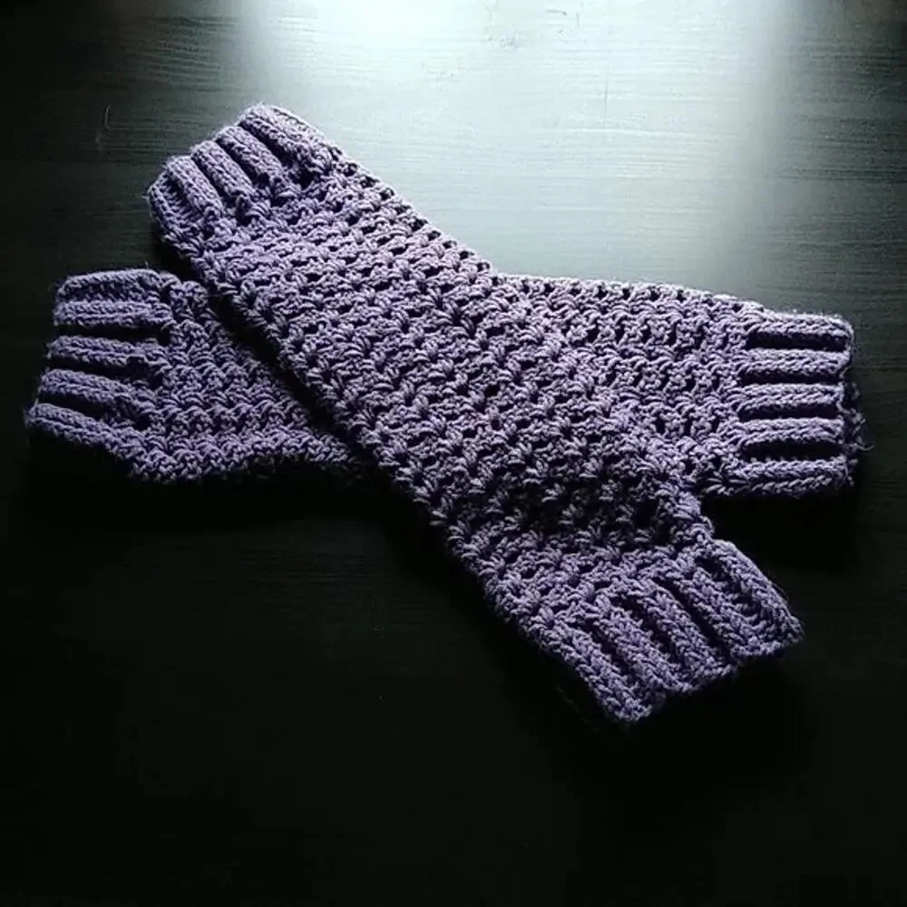 Thistle Leg Warmers OSFM crochet warm thick chunky over knee dance premade - Picture 8 of 12